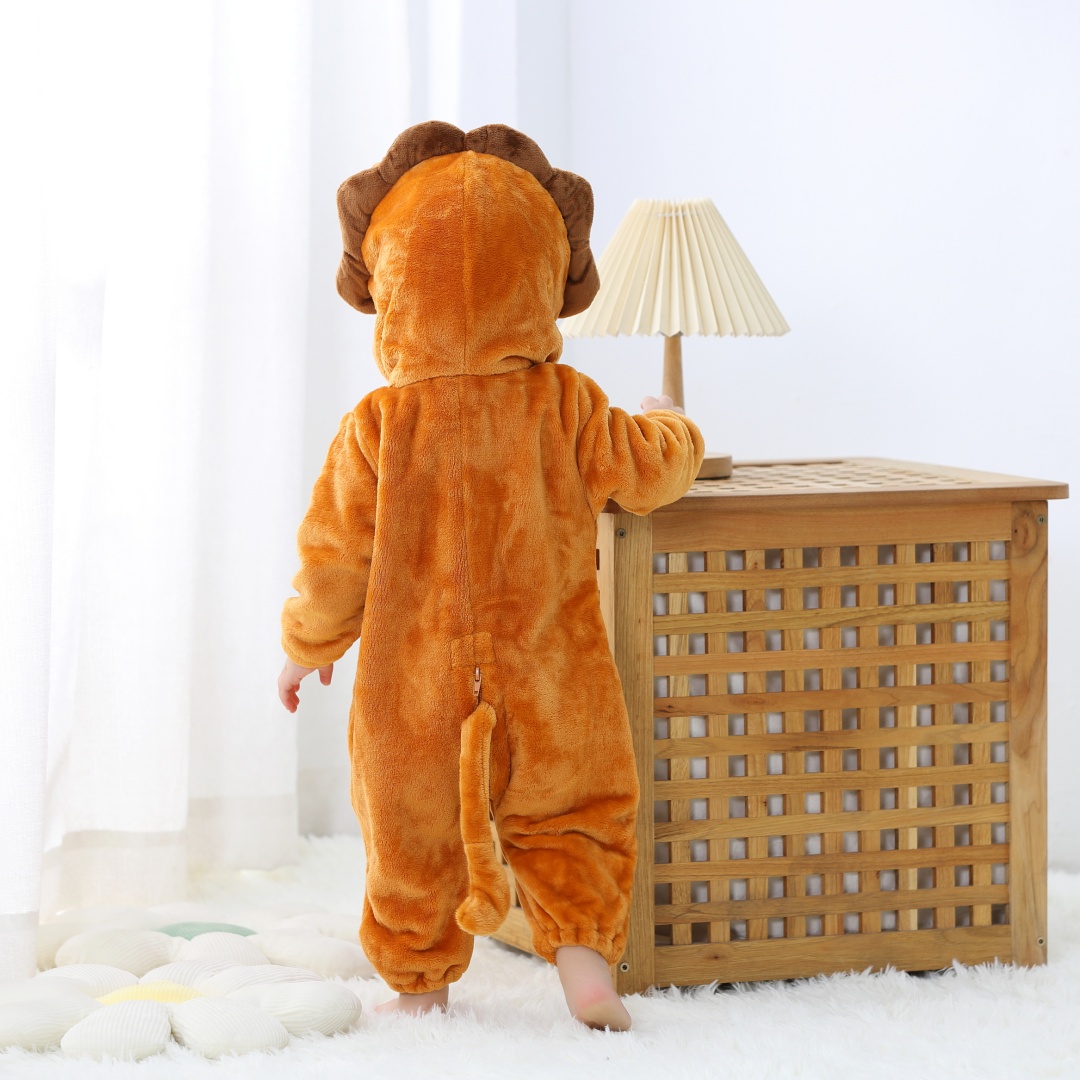 Newborn Baby Cute Lion Animal  - Cotton Baby Onesies Zipper review and price
