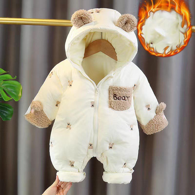 Winter Newborn Baby Romper Thi - Cotton Baby Onesies Zipper review and price