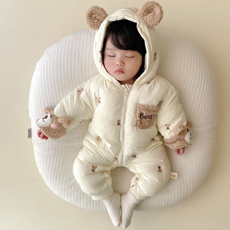 Winter Newborn Baby Romper Thi - Cotton Baby Onesies Zipper review and price