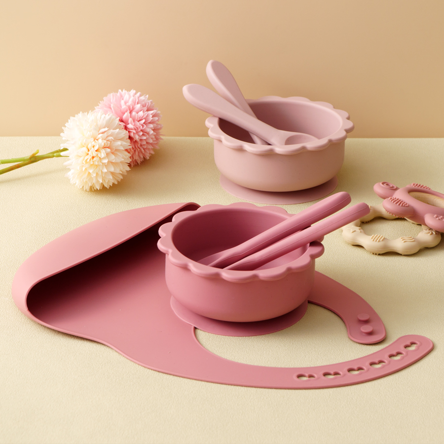 4PCS Baby Silicone Tableware S - Waterproof Baby Bibs Silicone review and price