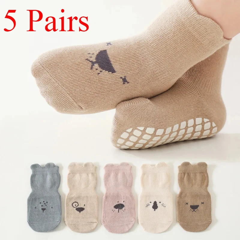 3/5 Pairs Baby Adorable Animal - Unisex Baby Socks Non Slip review and price