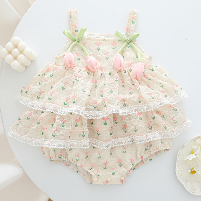 2026 Baby Girl Summer Princess - Newborn Baby Girl Romper Floral review and price