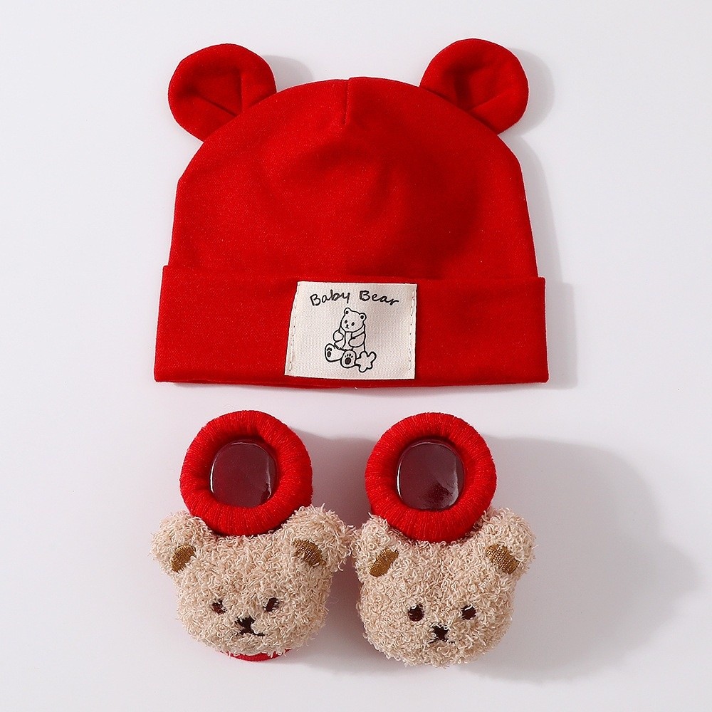 2Pcs/Set Cute Cotton Baby Hat  - Infant Beanie Hat With Ears review and price