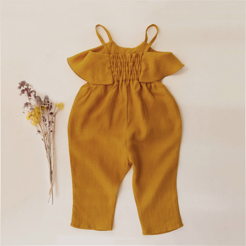 Baby Girl Summer Clothes Baby  - Baby Summer Linen Sleeveless Jumpsuit review and price