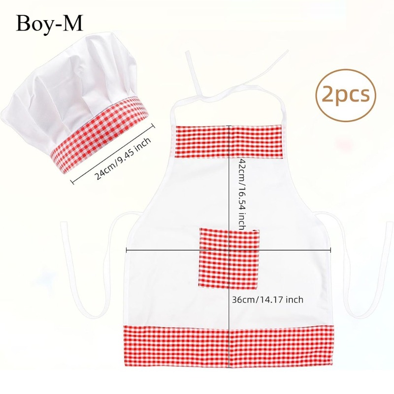 Red Gingham Baby Chef Costumes - Infant Photography Props Outfit review and price