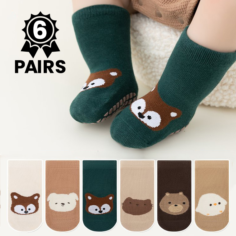 6Pairs Cute Cartoon Animal Bab - Unisex Baby Socks Non Slip review and price
