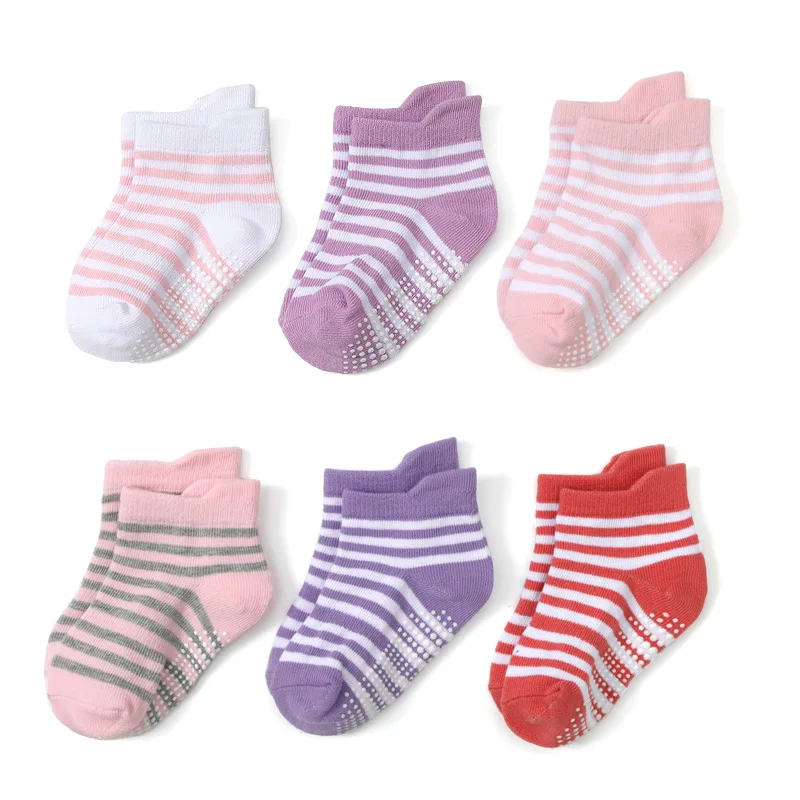 6-Pack Baby Floor Socks  Strip - Unisex Baby Socks Non Slip review and price