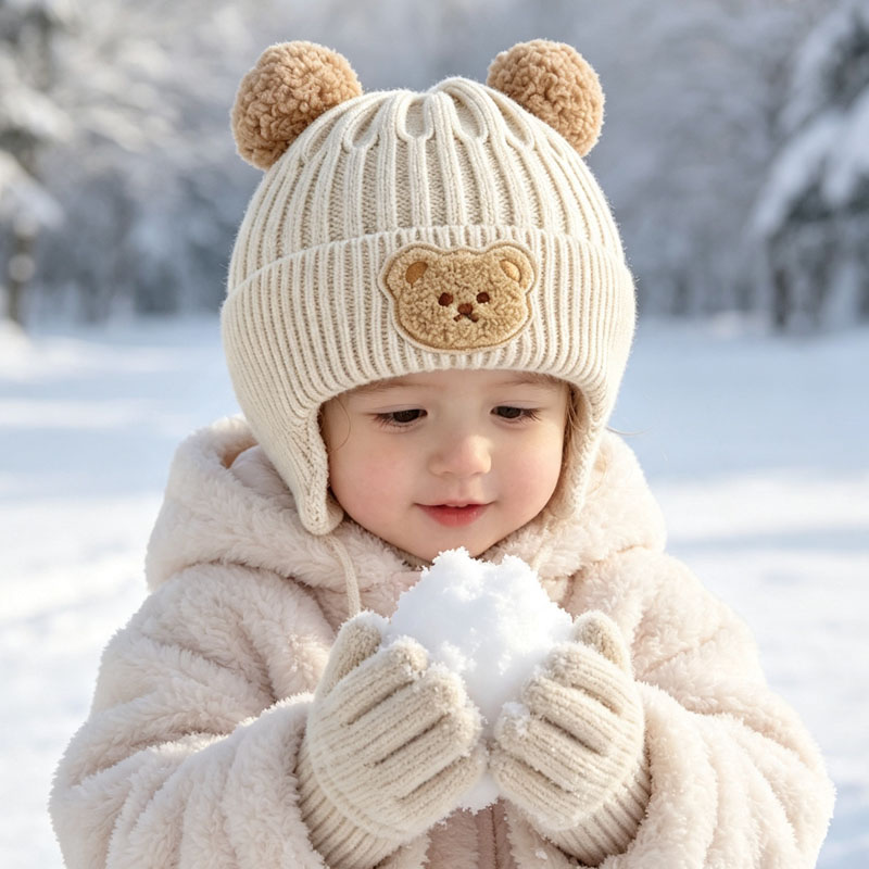 1-10PCS Baby Bear Ears Knit Be - Infant Beanie Hat With Ears review and price