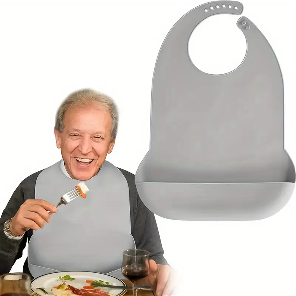 Large Silicone Adult Bibs Wate - Waterproof Baby Bibs Silicone review and price