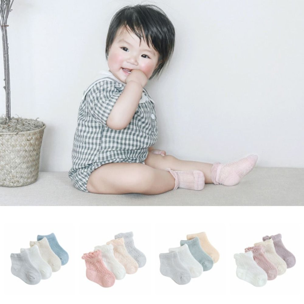 4Pairs New Cotton Baby Ruffle  - Unisex Baby Socks Non Slip review and price