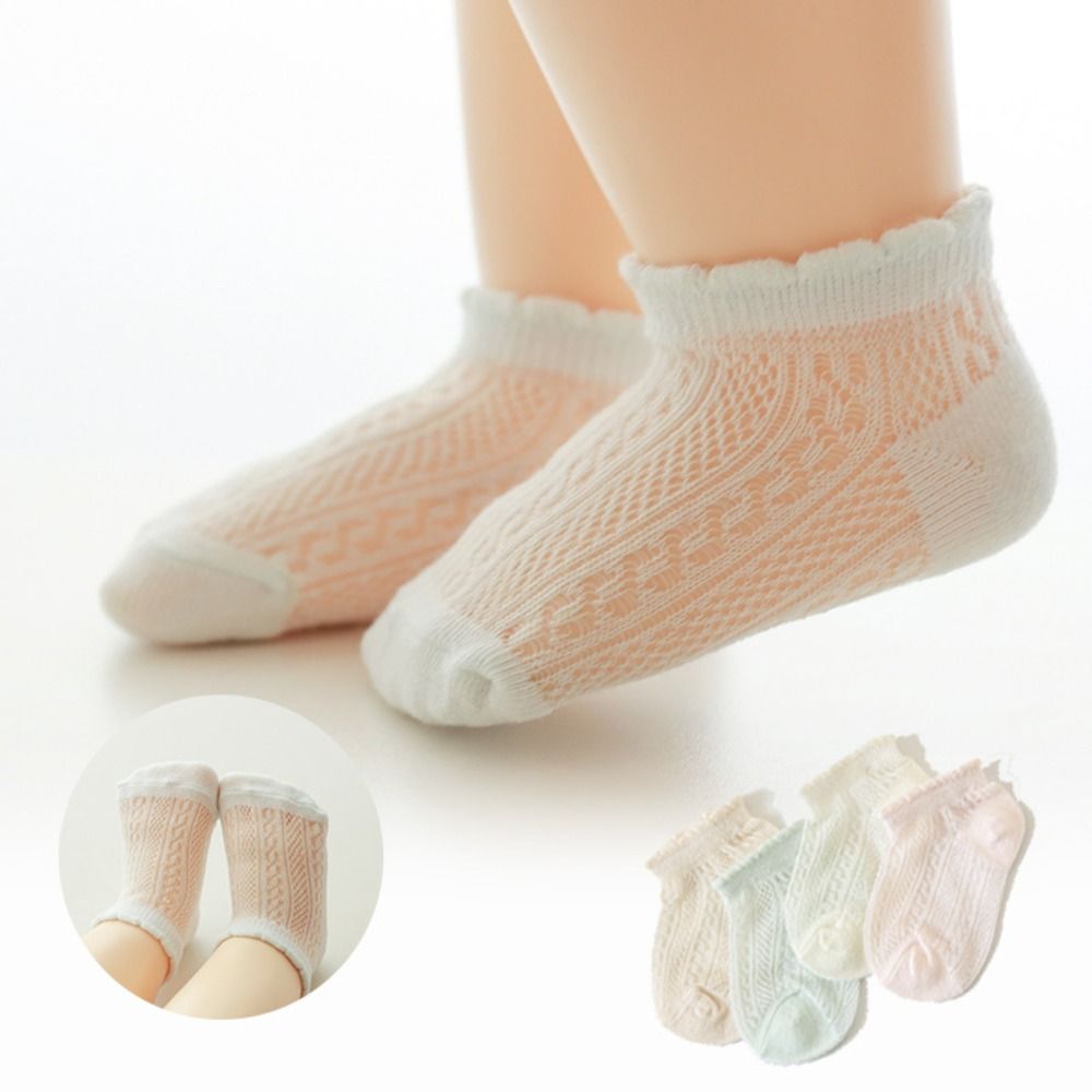 4Pairs New Cotton Baby Ruffle  - Unisex Baby Socks Non Slip review and price