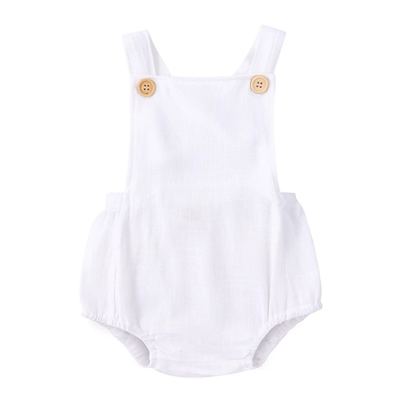 2025 Summer Newborn Baby Boys  - Baby Summer Linen Sleeveless Jumpsuit review and price