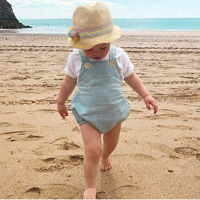 2025 Summer Newborn Baby Boys  - Baby Summer Linen Sleeveless Jumpsuit review and price
