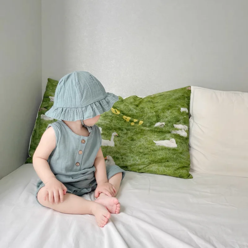 2Pcs/Set Baby Summer Clothing  - Baby Summer Linen Sleeveless Jumpsuit review and price
