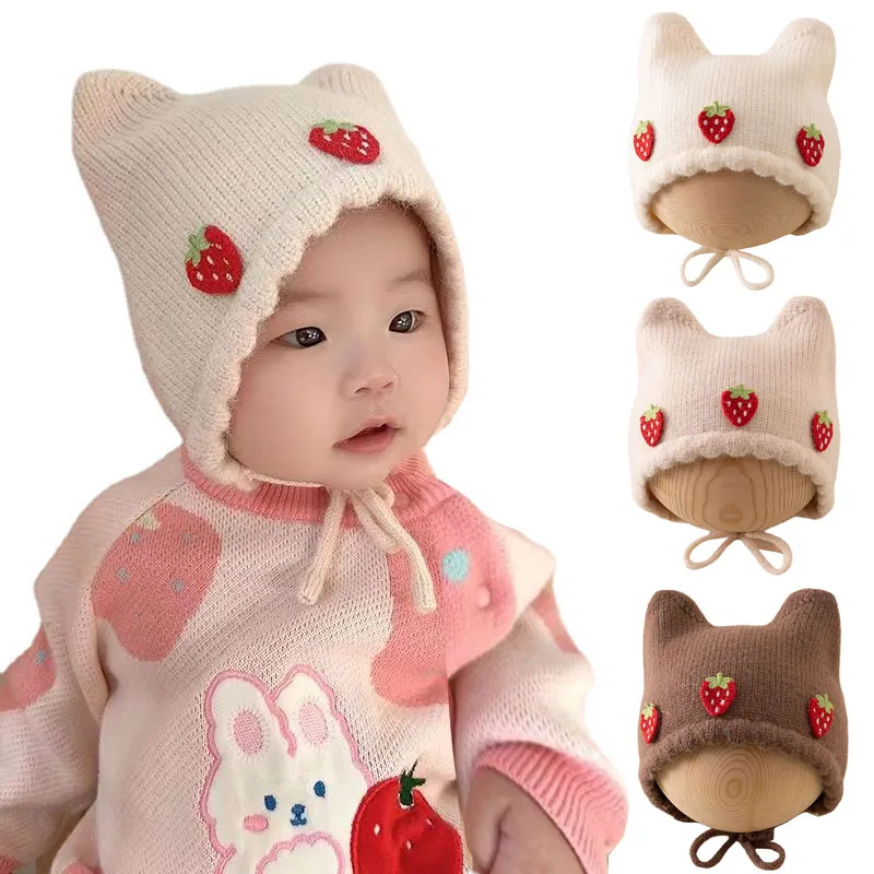 New Autumn Winter Baby Girl Ha - Infant Beanie Hat With Ears review and price