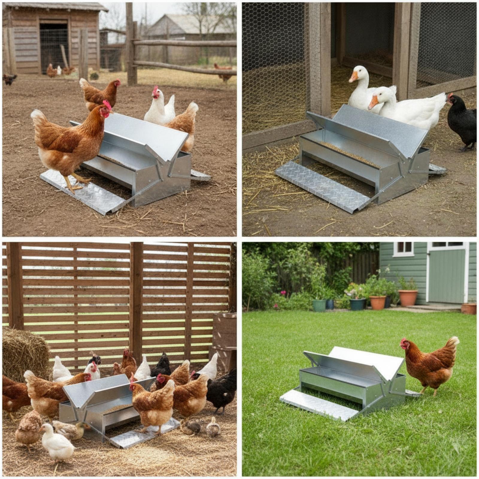 Automatic Poultry Feeder Troug - Feeding review and price