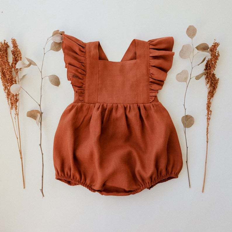 Baby Girls Rompers Summer Soli - Baby Summer Linen Sleeveless Jumpsuit review and price